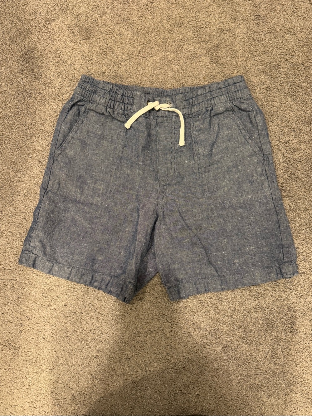 Janie and Jack Chambray Drawstring Shorts in Light Blue